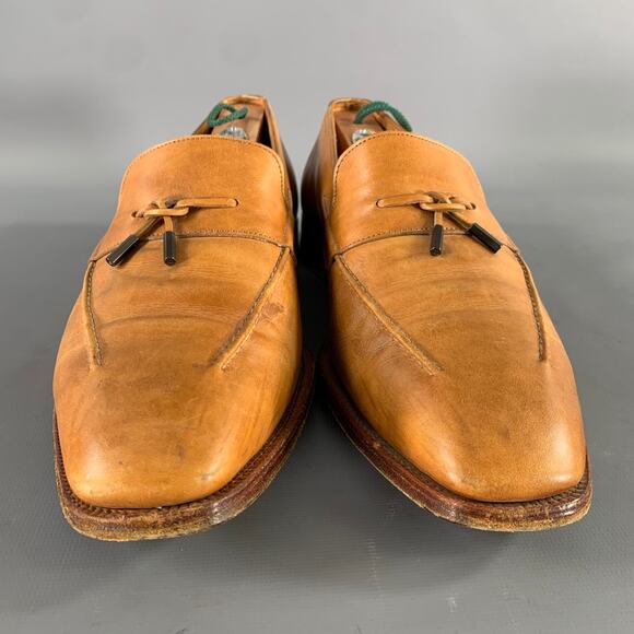 JOHN LOBB Size 9.5 Tan Leather Tassels Loafers main image 5